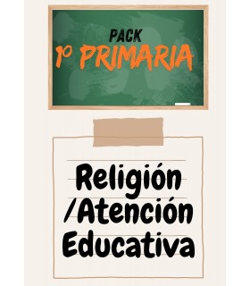 PACK DE LIBROS 1º PRIMARIA ( RELIGIÓN /  ATENCIÓN EDUCATIVA)