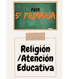 PACK DE LIBROS 5º PRIMARIA ( RELIGIÓN /  ATENCIÓN EDUCATIVA)
