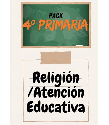 PACK DE LIBROS 4º PRIMARIA ( RELIGIÓN /  ATENCIÓN EDUCATIVA)