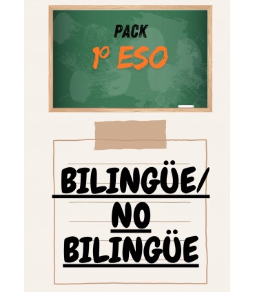 PACK DE LIBROS 1º ESO ( BILINGÜE/ NO BILINGÜE)